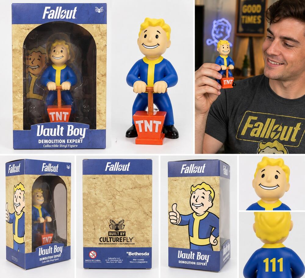 Fallout Vault Boy Demolition Expert Collectible Vinyl Figure – CultureFly